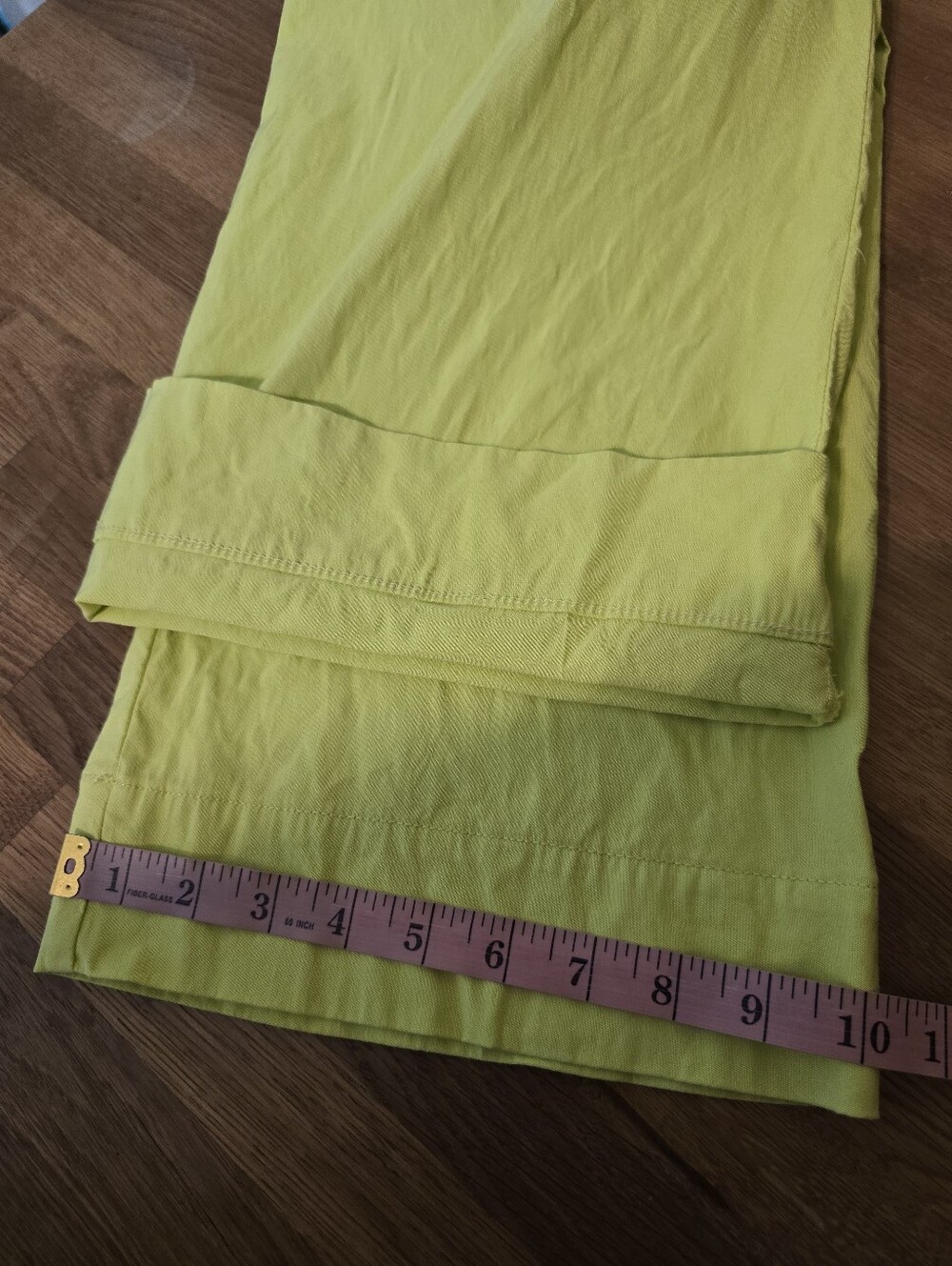 Maeve Colette Crop Wide Leg Pants Lime Green Magic Fabric 25 - Picture 12 of 14